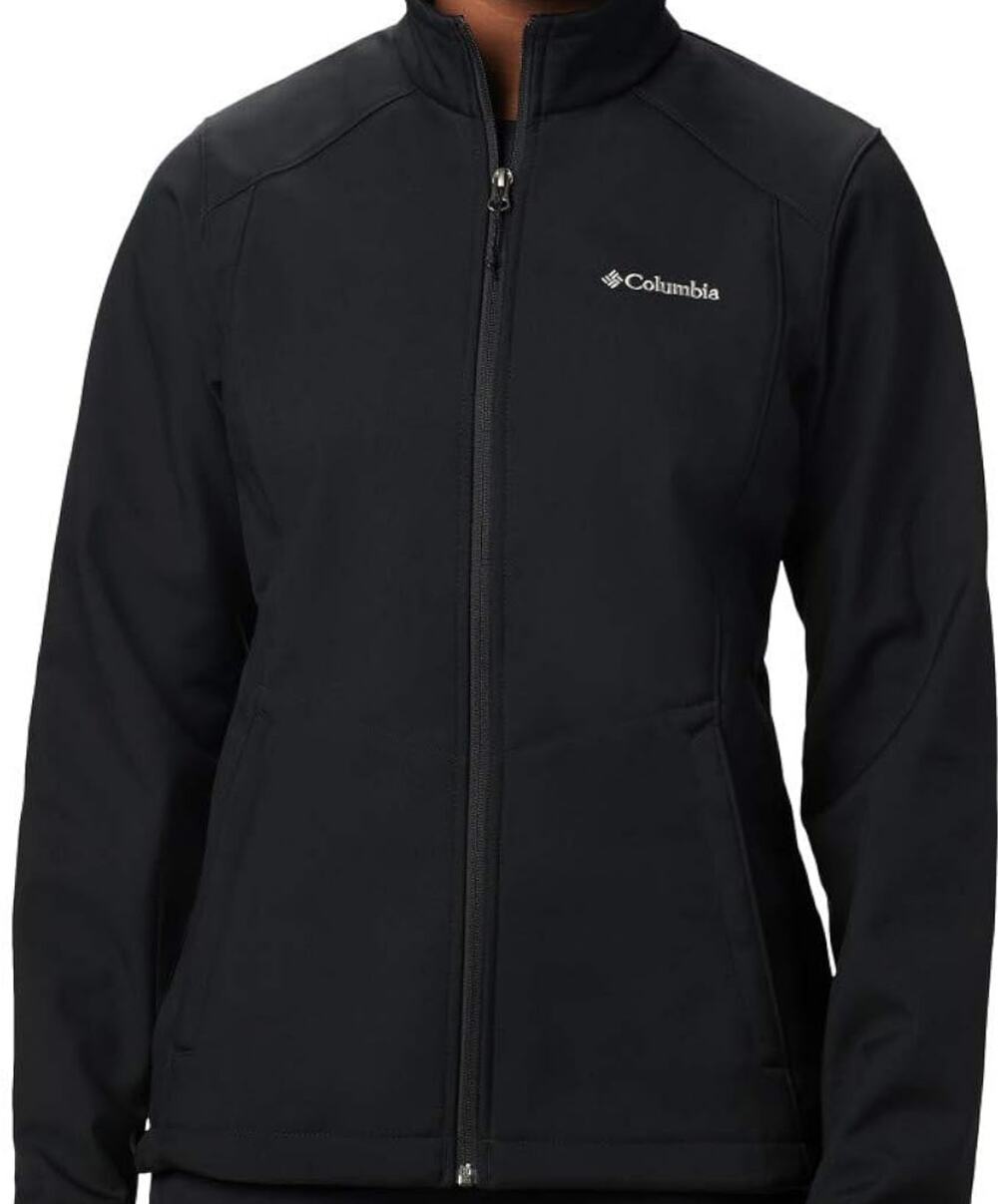 Columbia Steens Kid's Soft Shell Jacket Size 14/16 Black Full Zip Fleece